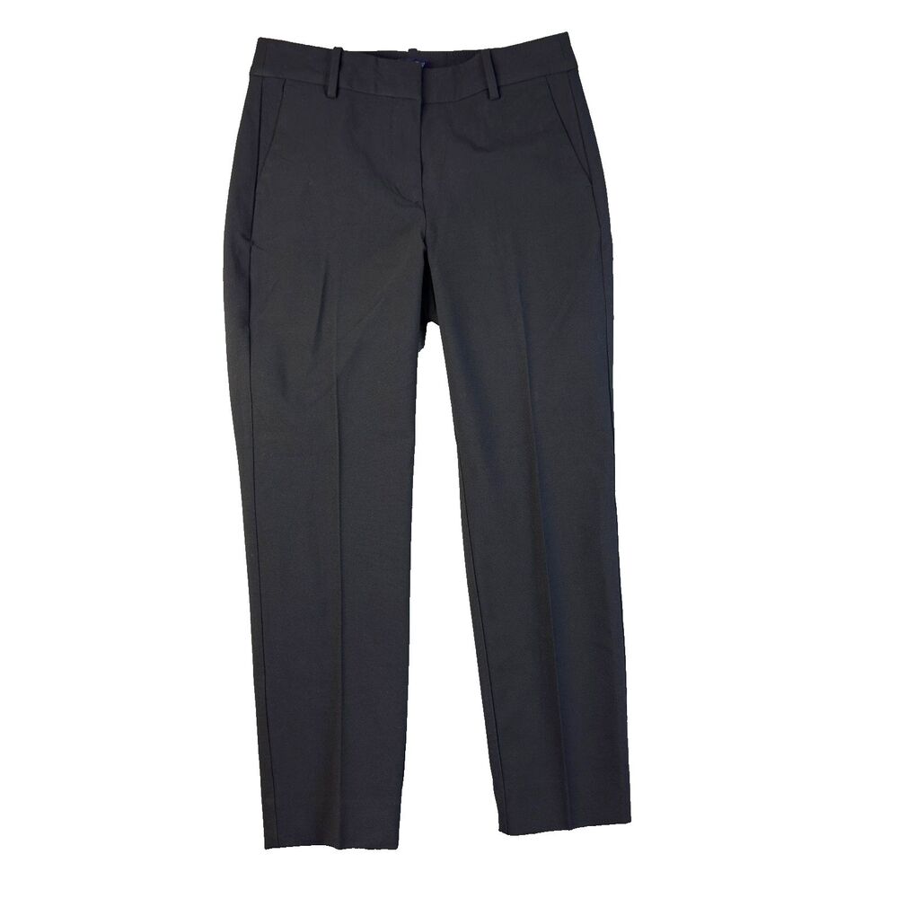 J. Crew Dress Pants Womens 4 Black Ruby Crop Pant High-Rise Straight Leg Slack
